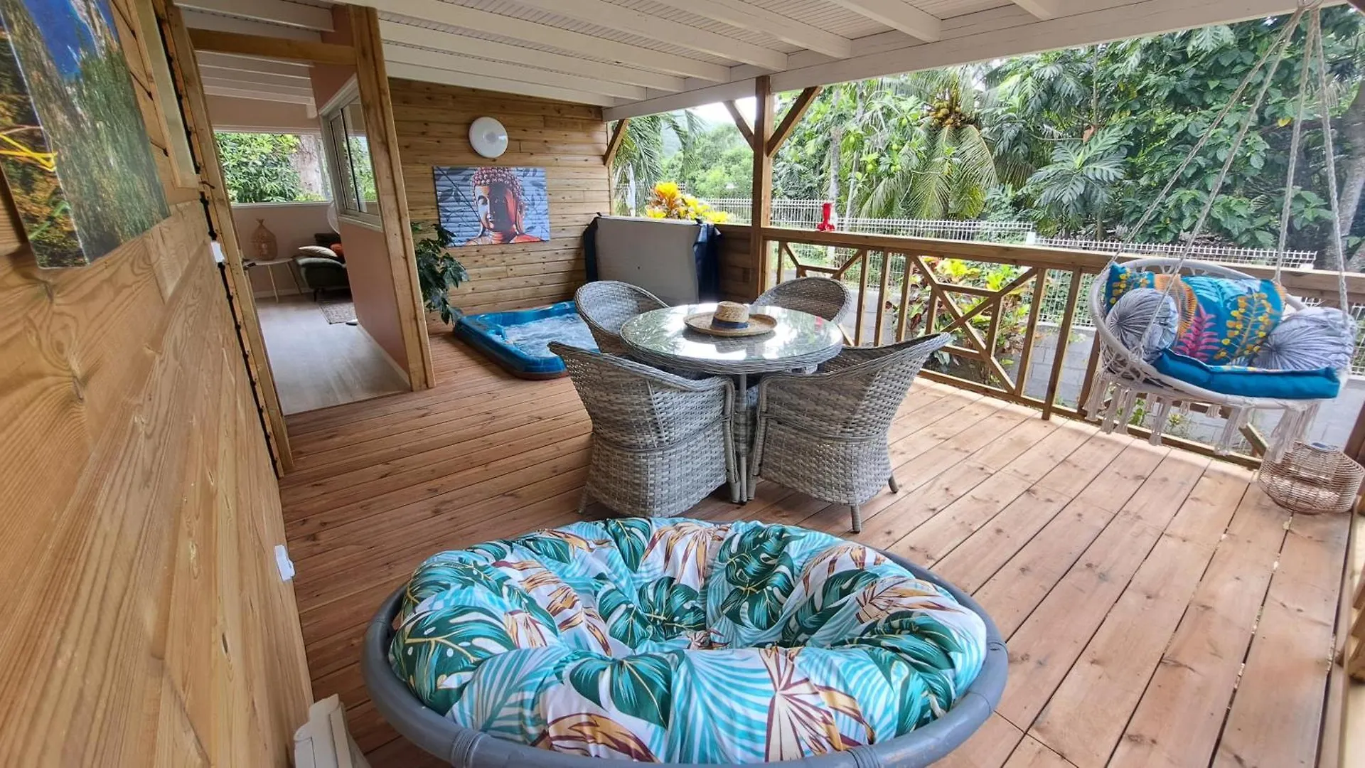 Cottage Zen & Jacuzzi Chez La Libellule Caribeenne 세인트 로즈 펜션 세인트 로즈